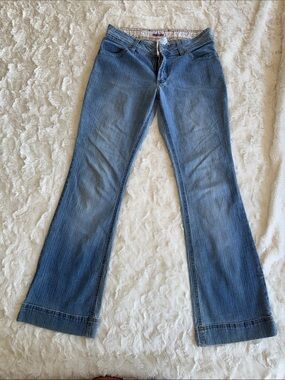 No Boundaries Medium Blue Flare Jeans - Classic Wide Leg